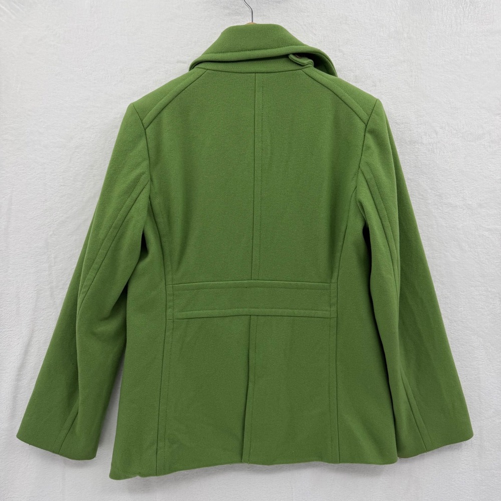 Vintage J. Crew Women's Pea Coat‎ Green XSmall Heritage Prep Wool Old Money - Picture 5 of 11